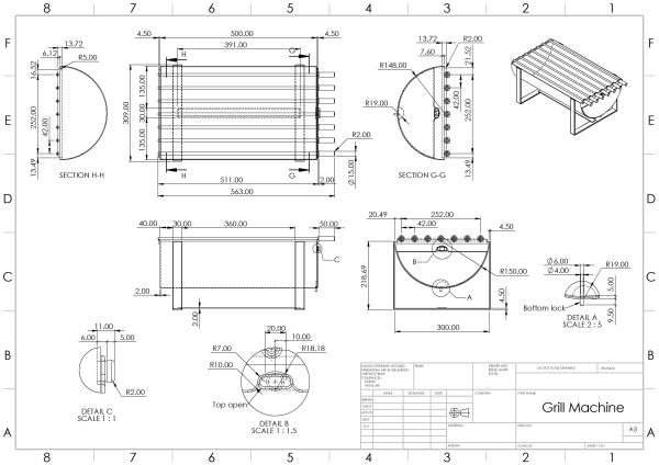 Grill metal rack