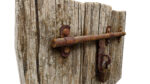 Grungy door latch