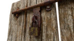 Grungy door latch