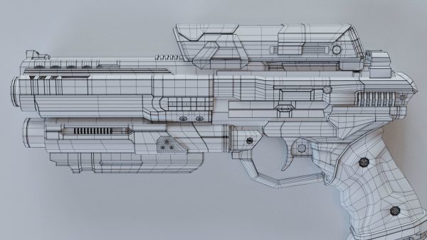 Gun and Boxes SciFi - PBR 3D Asset Kit