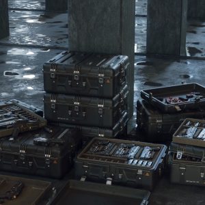 Gun and Boxes SciFi - PBR 3D Asset Kit