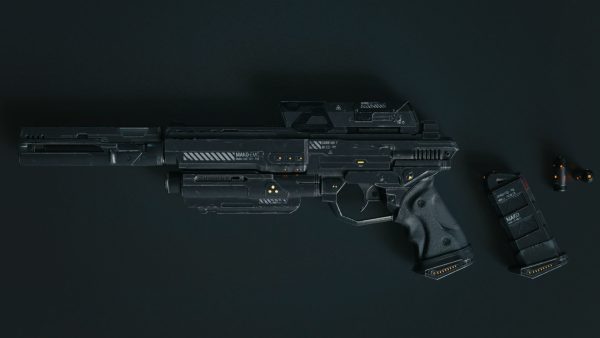 Gun and Boxes SciFi - PBR 3D Asset Kit