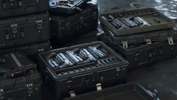 Gun and Boxes SciFi - PBR 3D Asset Kit