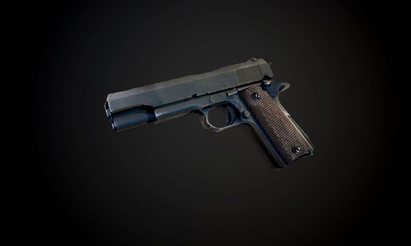 Gun Pistol with Alpha Map Seamless PBR Texture