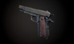 Gun Pistol with Alpha Map Seamless PBR Texture