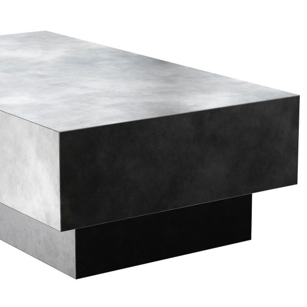 Gunmetal Steel Rectangle Coffee Table