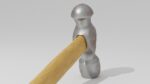 Hammer with wooden handle