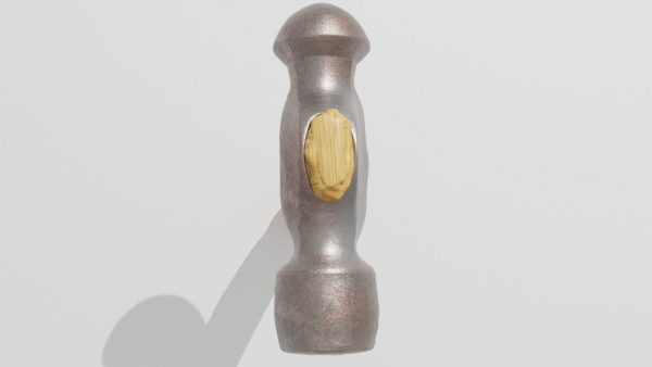 Hammer with wooden handle