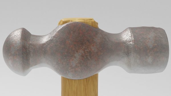 Hammer with wooden handle