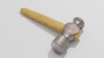 Hammer with wooden handle