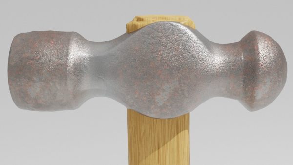 Hammer with wooden handle
