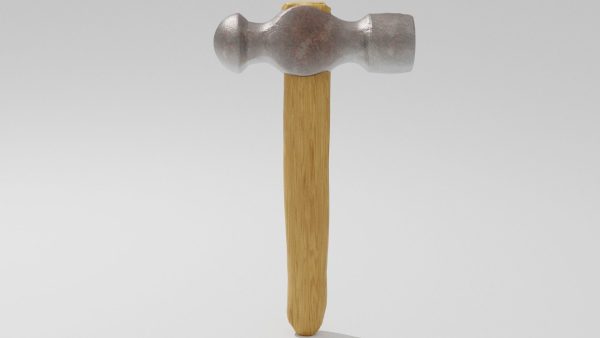 Hammer with wooden handle