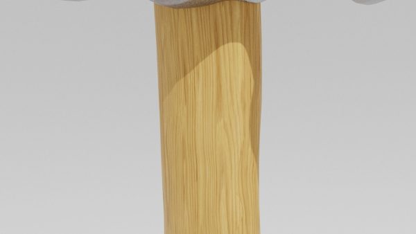 Hammer with wooden handle
