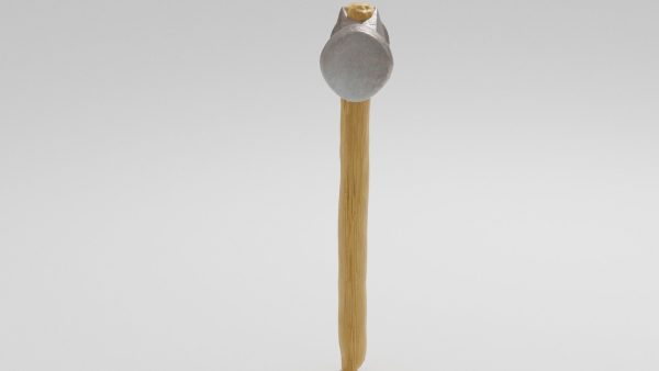 Hammer with wooden handle