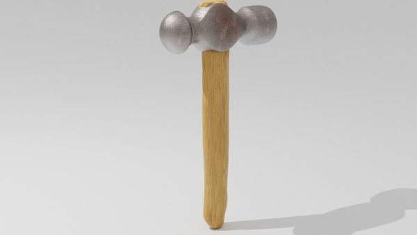 Hammer with wooden handle