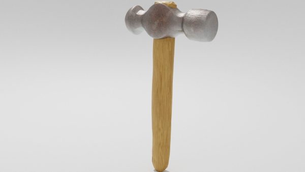Hammer with wooden handle