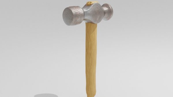 Hammer with wooden handle