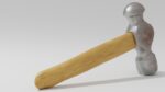 Hammer with wooden handle