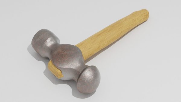 Hammer with wooden handle