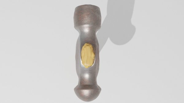 Hammer with wooden handle