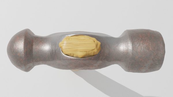 Hammer with wooden handle