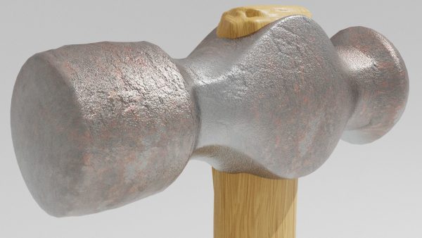 Hammer with wooden handle