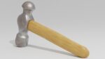 Hammer with wooden handle