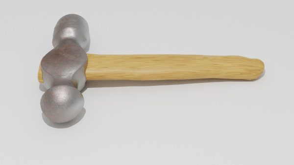 Hammer with wooden handle