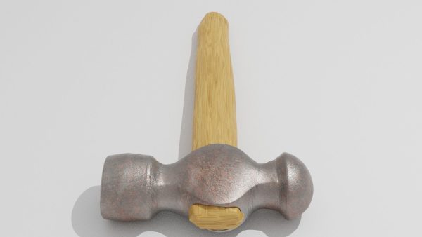 Hammer with wooden handle