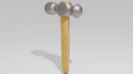 Hammer with wooden handle