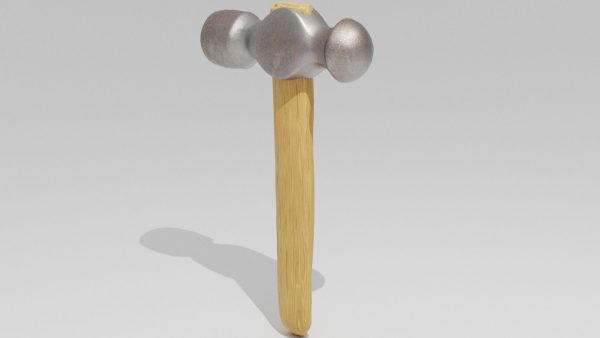Hammer with wooden handle