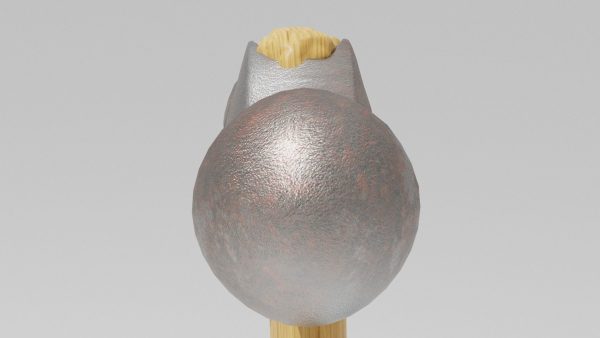 Hammer with wooden handle