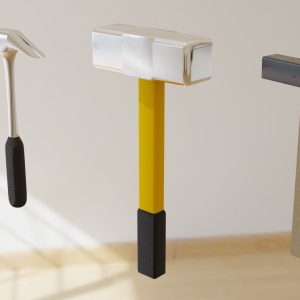 hammer-set-3d-model-low-poly-obj-fbx-blend