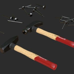 hammers-and-nails-pack-3d-model-low-poly-obj-fbx-blend-dae