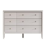 Hampshire Cozy Grey Wood 6 Drawer Kids Dresser