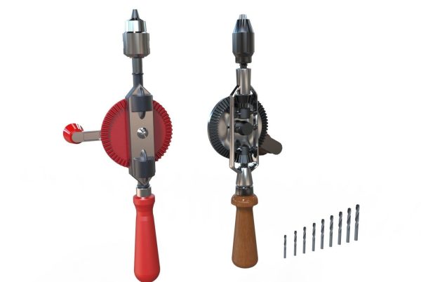 Hand drill manual traditional tool 3d models