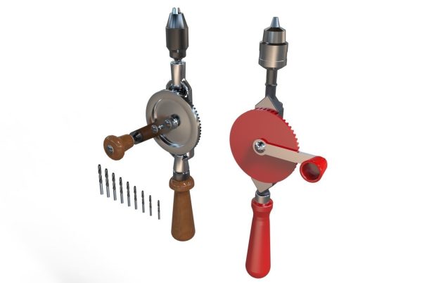 Hand drill manual traditional tool 3d models