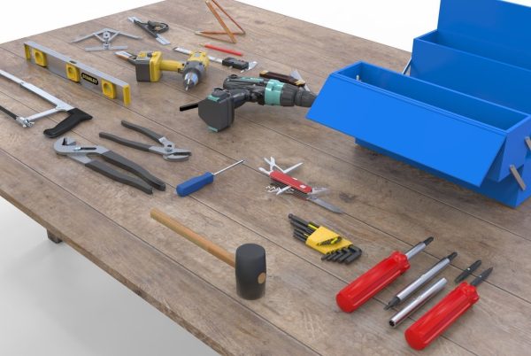 Hand tools complete 3d model