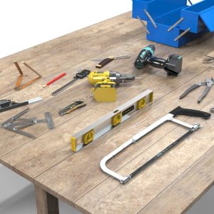 Hand tools complete 3d model