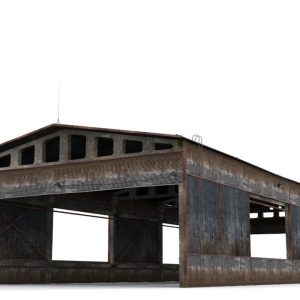 Hangar old rusty barn
