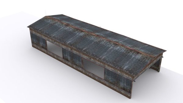 Hangar old rusty barn