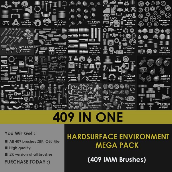 Hardsurface Environment Megapack Imm Brushes 409 All in One