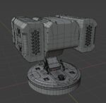 Hardsurface Sci fi Turret Design