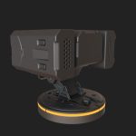 Hardsurface Sci fi Turret Design