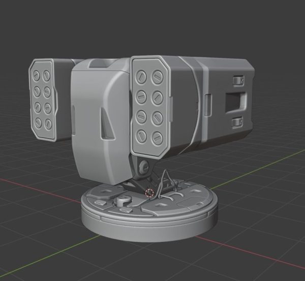 Hardsurface Sci fi Turret Design