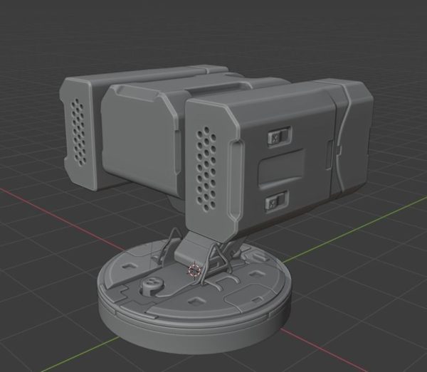 Hardsurface Sci fi Turret Design