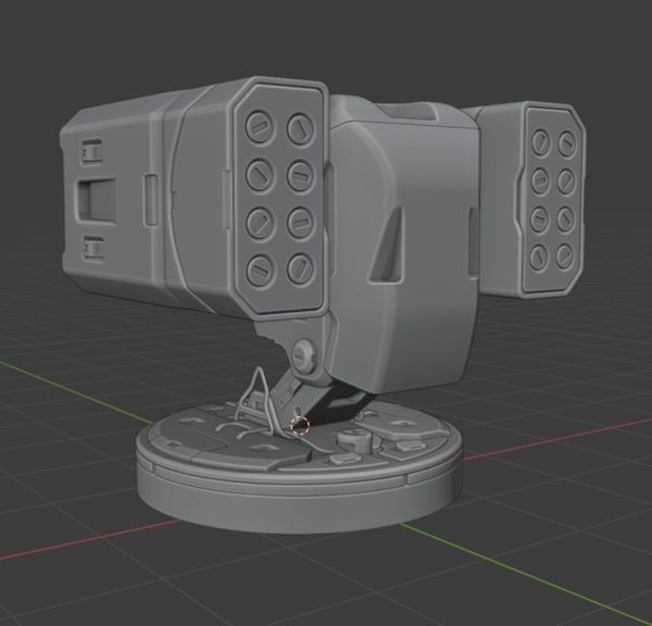 Hardsurface Sci fi Turret Design