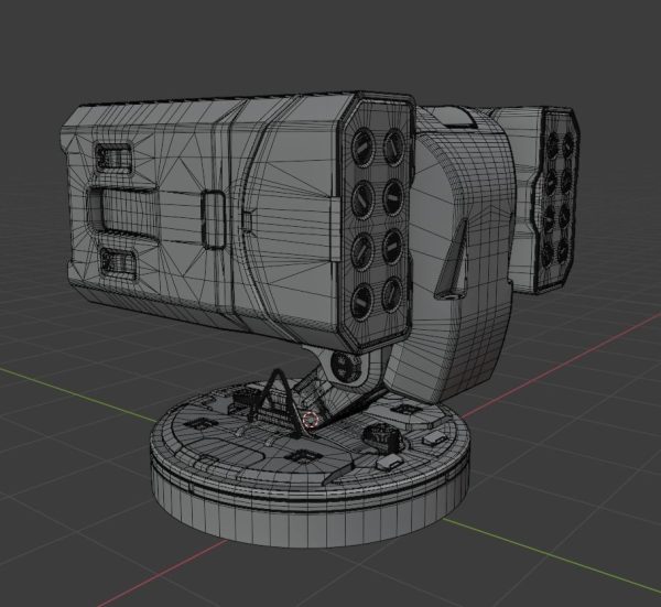 Hardsurface Sci fi Turret Design