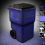 HD game-ready outdoor trash bin
