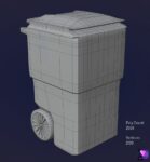 HD game-ready outdoor trash bin